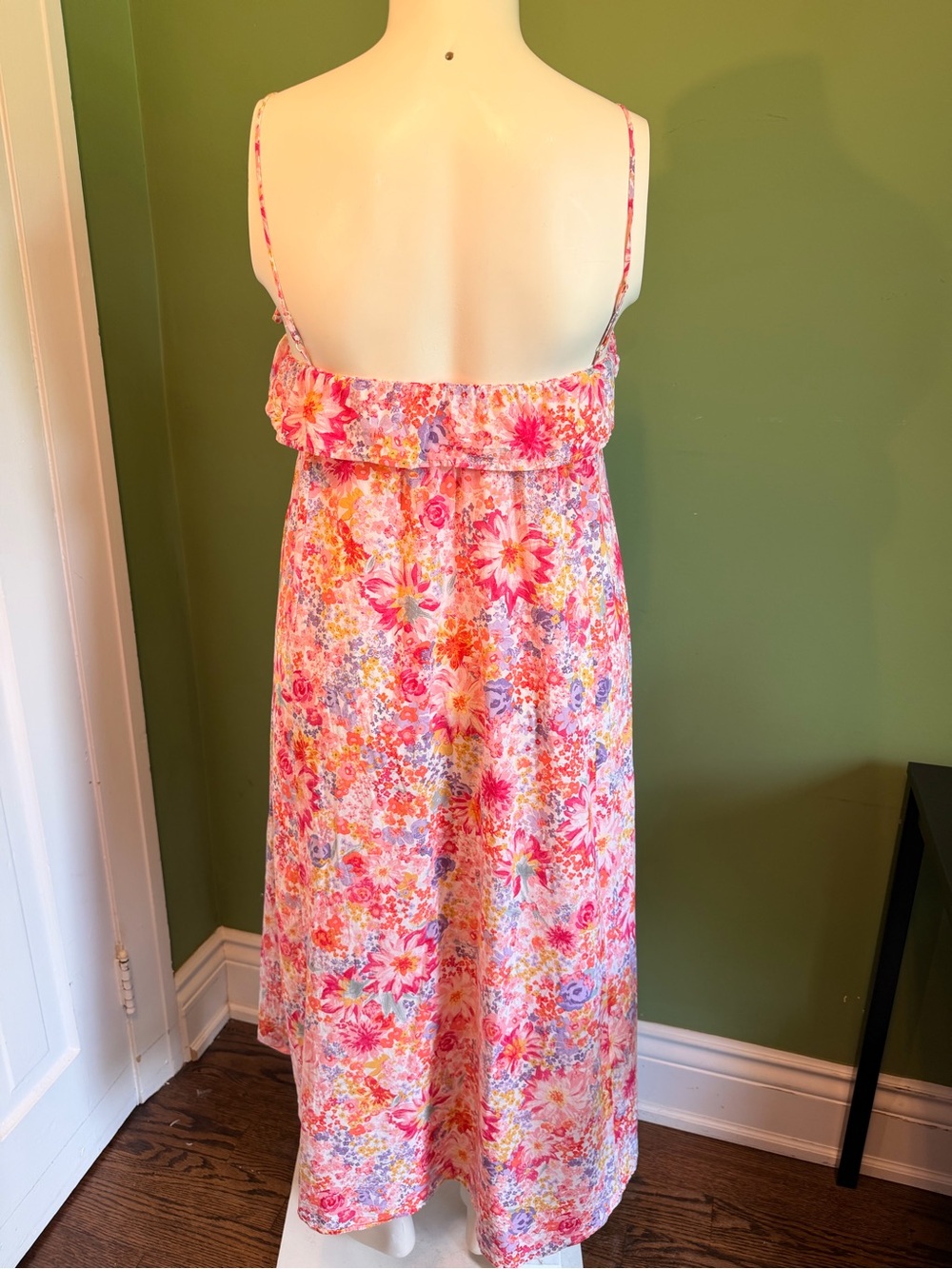 H&M Pink Multi Floral Ruffle Sundress for Girls - Picture 4 of 7